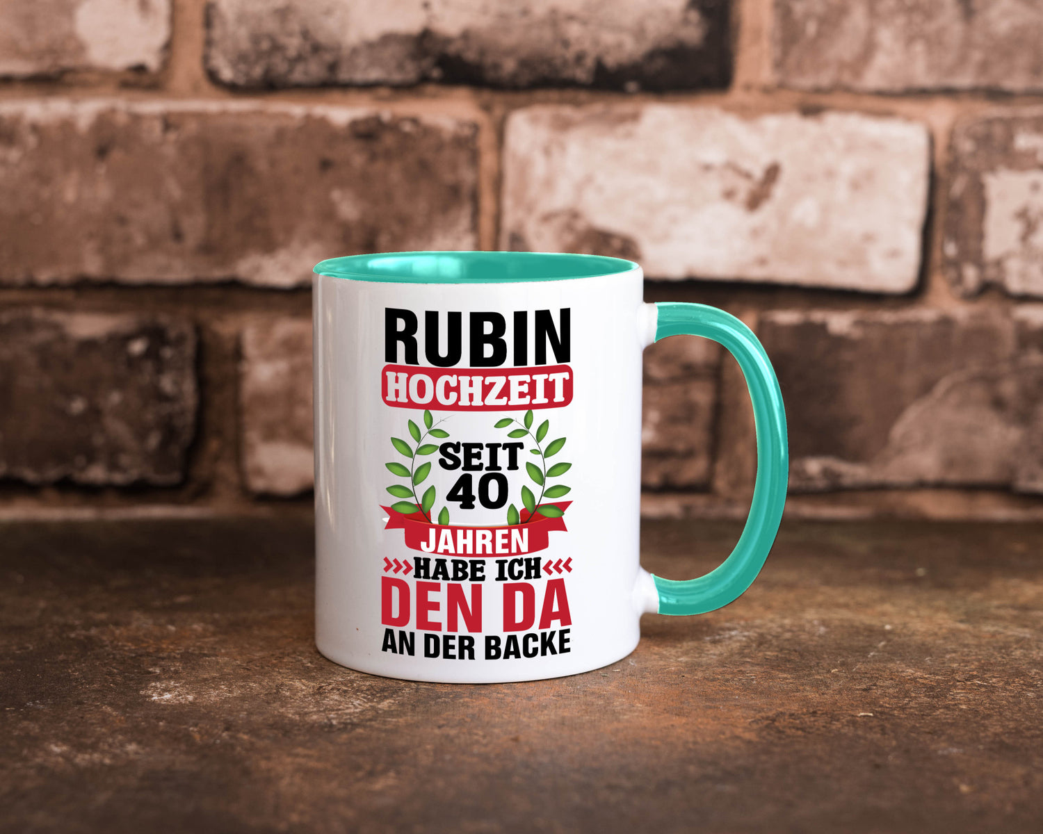 Rubin Hochzeit | 40 Jahre Verheiratet Humor Geschenkidee Tasse