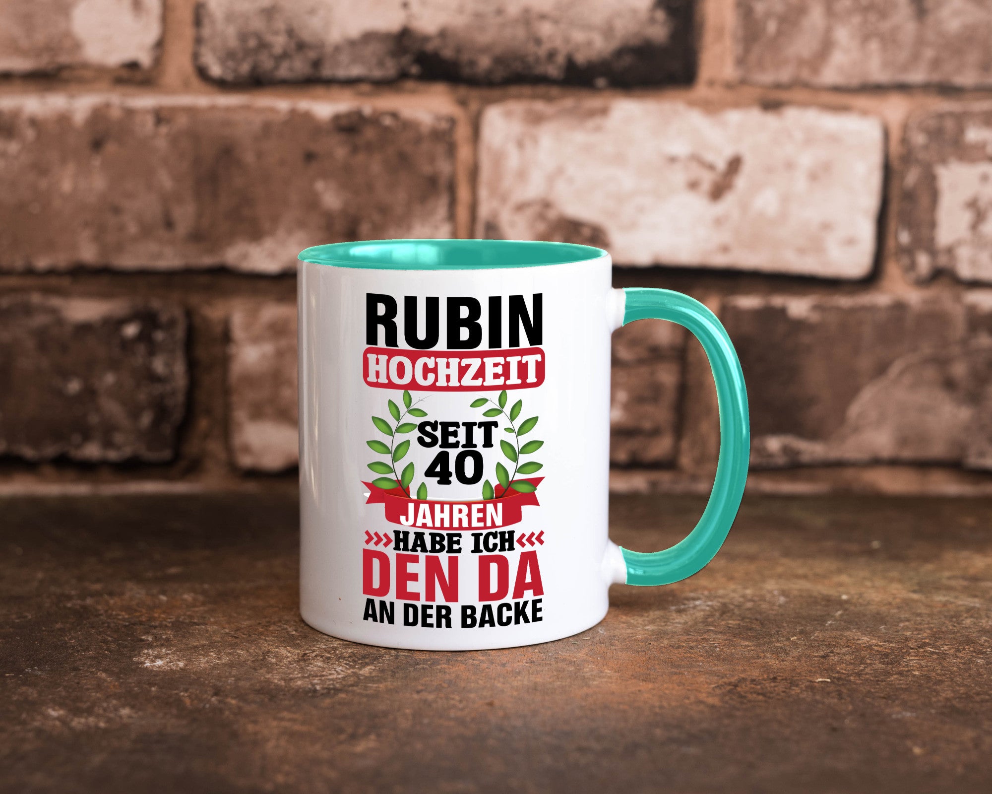 Rubin Hochzeit | 40 Jahre Verheiratet Humor Geschenkidee Tasse