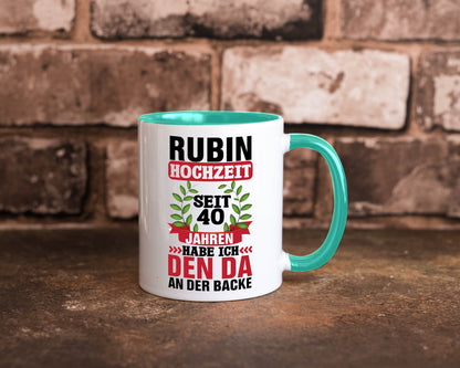 Rubin Hochzeit | 40 Jahre Verheiratet Humor Geschenkidee Tasse
