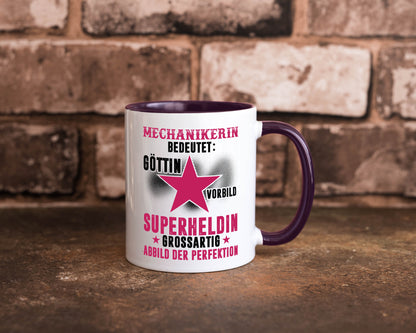 Bedeutung von Mechanikerin | KFZ Geschenkidee Humor Tasse