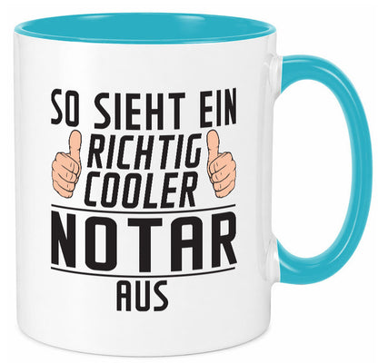 Richtig Cooler Notar | Jurist lustig Humor Geschenkidee Geschenk Tasse