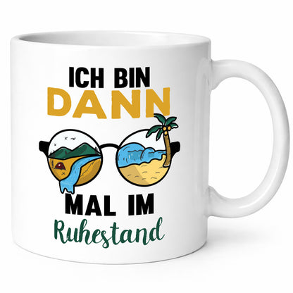 Bin dann mal im Ruhestand | Sonnenbrille Palme Meer lustig Jubiläum Geschenk