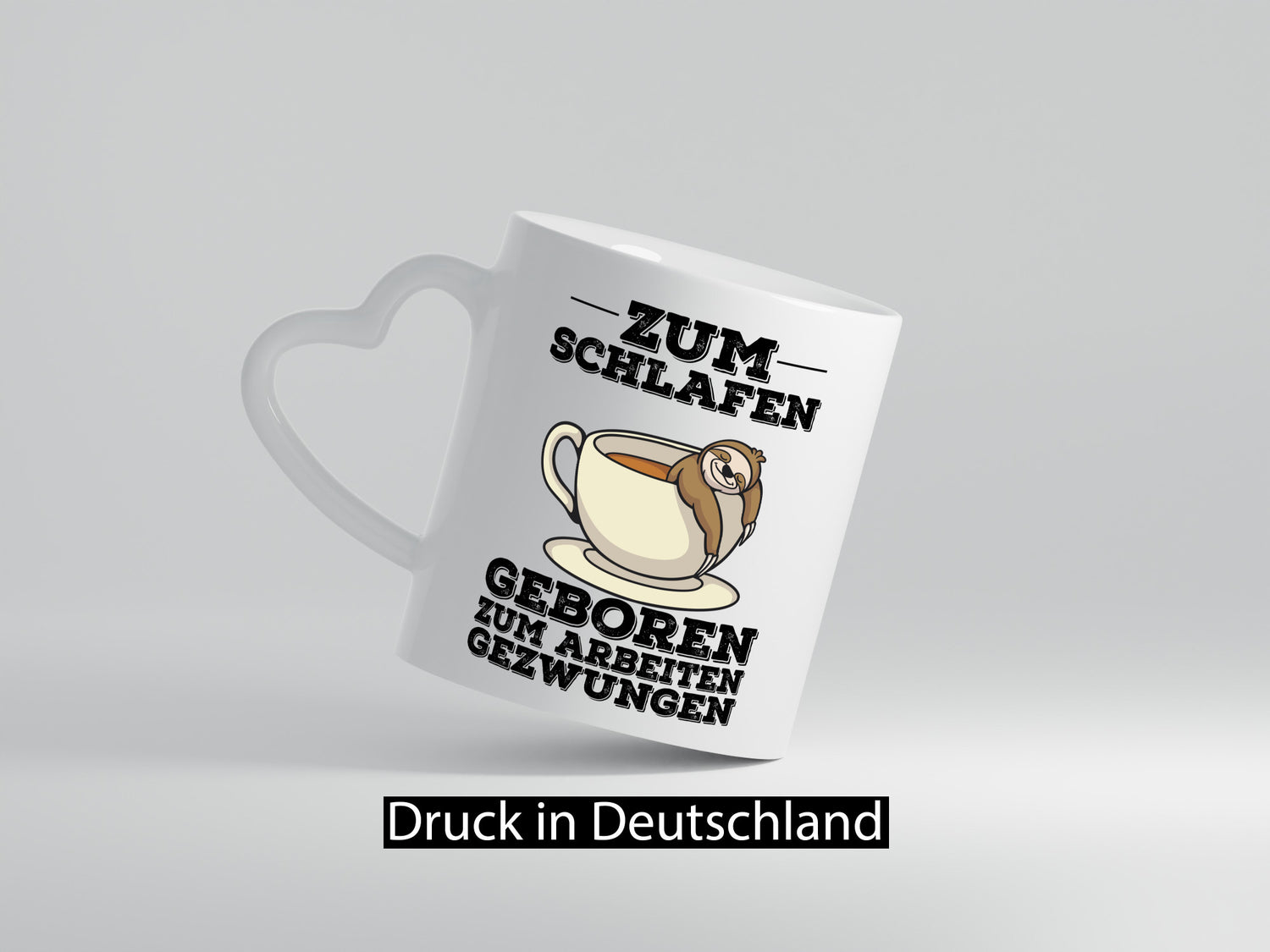 Zum Schlafen geboren lustig Humor Geschenkidee Geschenk Tasse