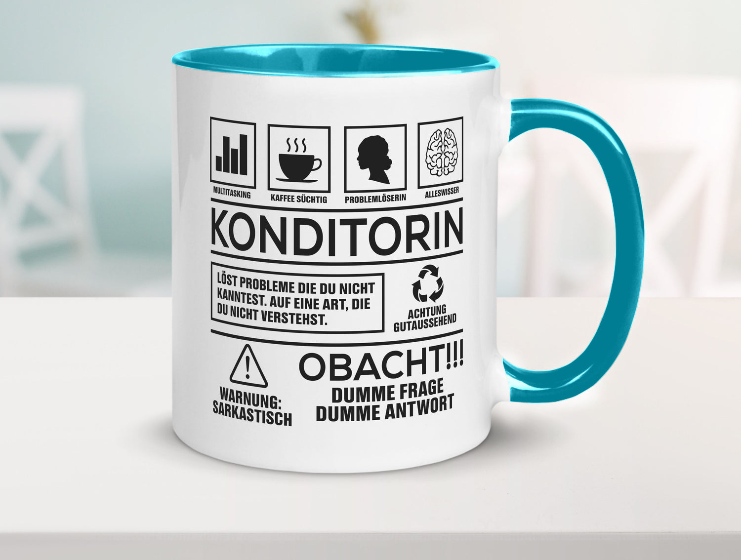Achtung Probleme Konditorin | Konditorei lustiger Spruch Geschenk Humor