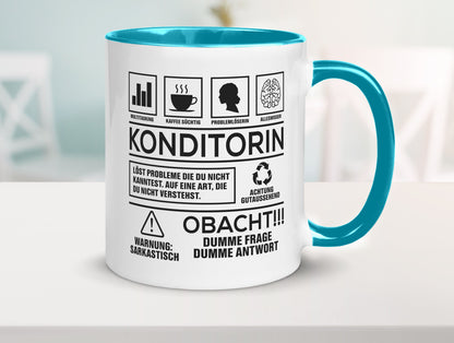 Achtung Probleme Konditorin | Konditorei lustiger Spruch Geschenk Humor