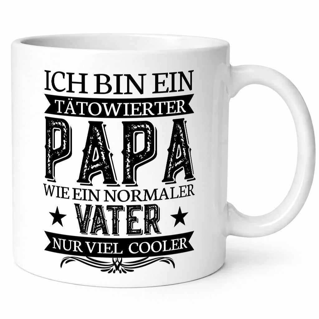 Tätowierter Papa | Cooler Vater Tasse Vatertag Geschenkidee Familie Humor