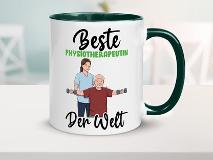 Beste Physiotherapeutin v3 lustig Humor Geschenkidee Geschenk Tasse