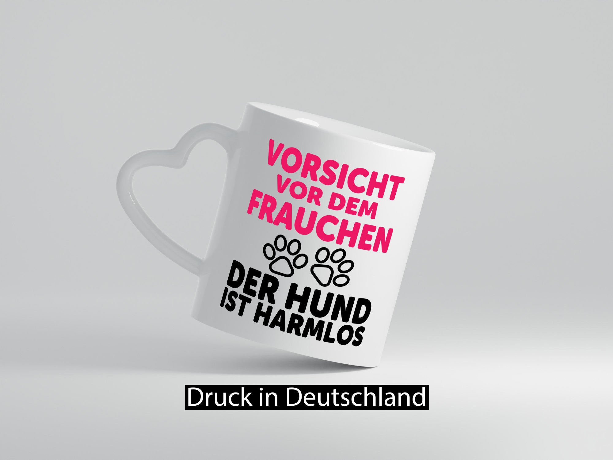 Vorsicht vor dem Frauchen der Hund ist Harmlos | Geschenk Tierliebhaber Humor