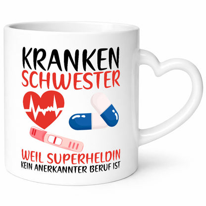 Krankenschwester | Pflegerin Superheldin Pflaster Geschenk Humor Geschenkidee