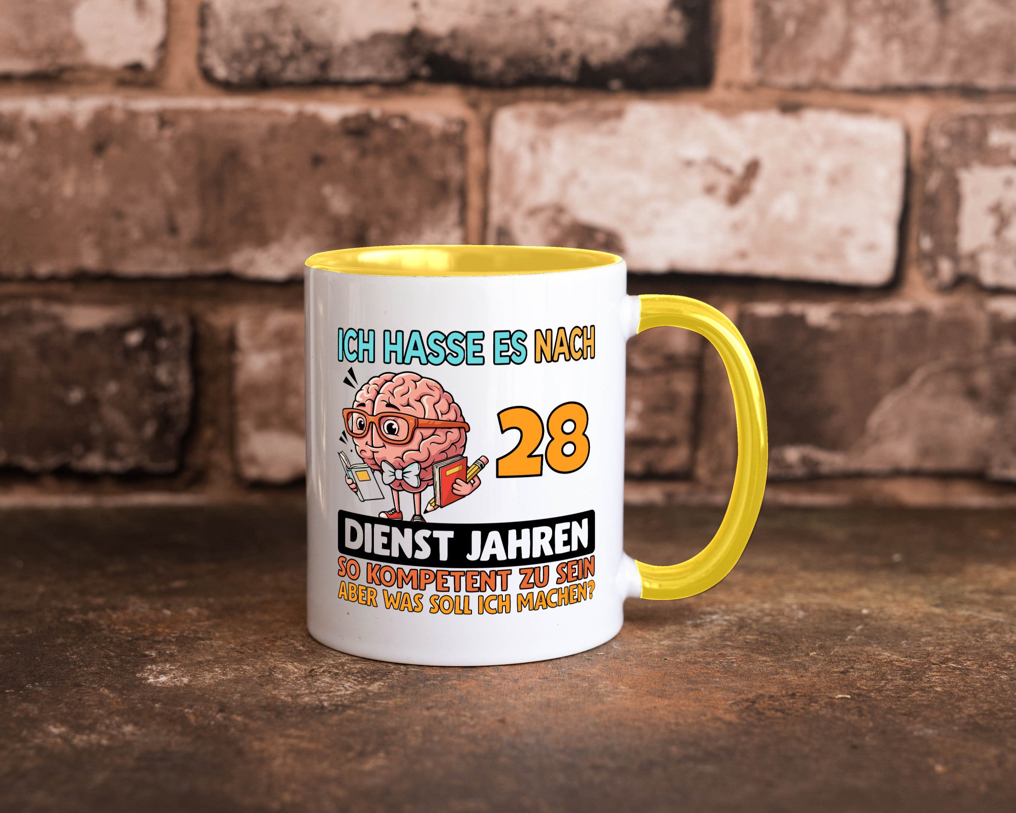 28 Dienstjahre | Arbeit Kompetent Geschenkidee Kollegen Büro Humor Tasse