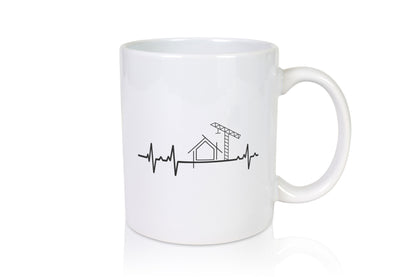 Architekt Herzschlag | Motiv Architektur Haus Bau Geschenkidee Humor Tasse