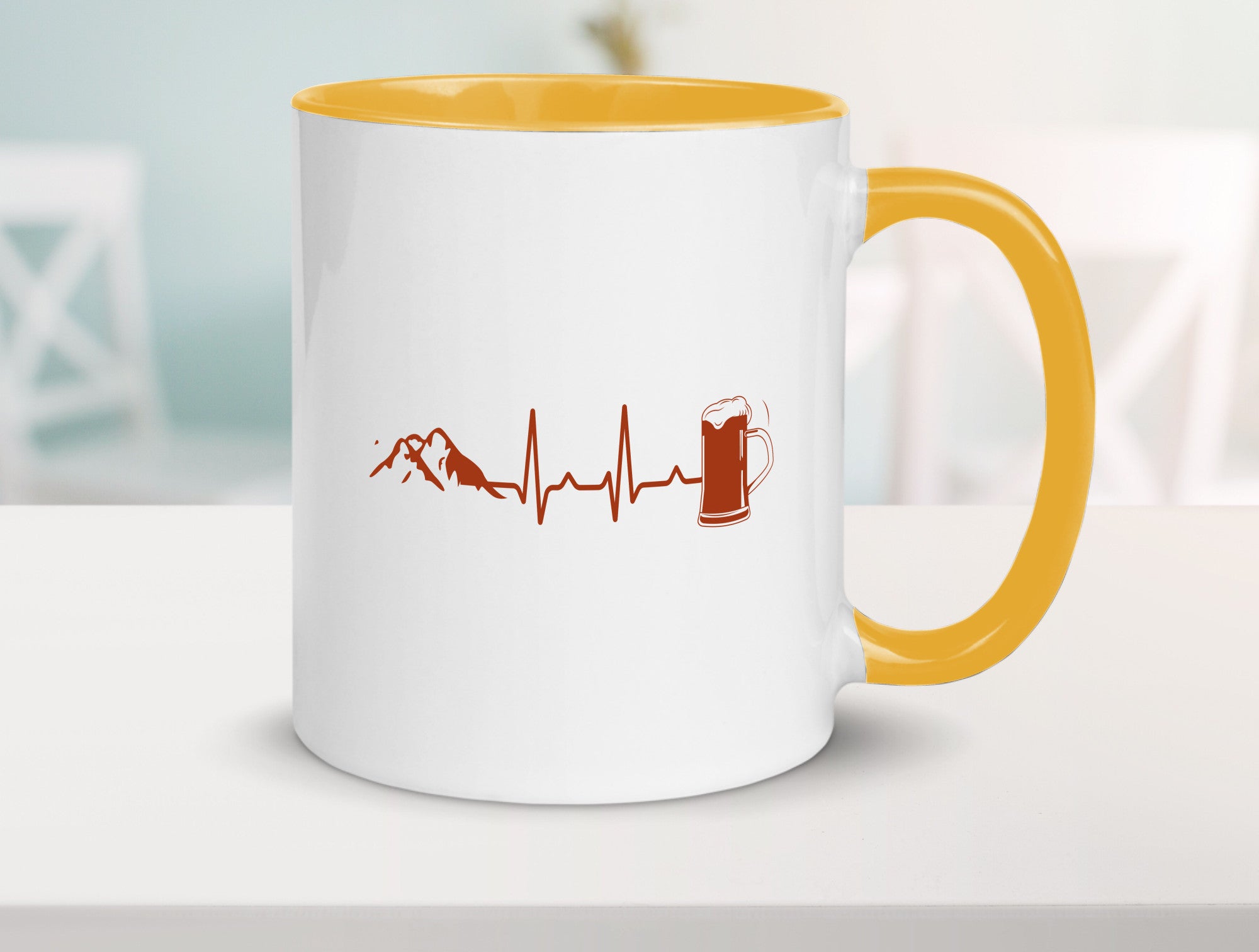 Berge und Bier | Wandern Wanderer Biertrinken Geschenkidee Humor Tasse