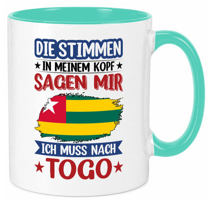 Togo | Urlaub Stimmen in meinem Kopf Traumland Humor Geschenkidee Tasse