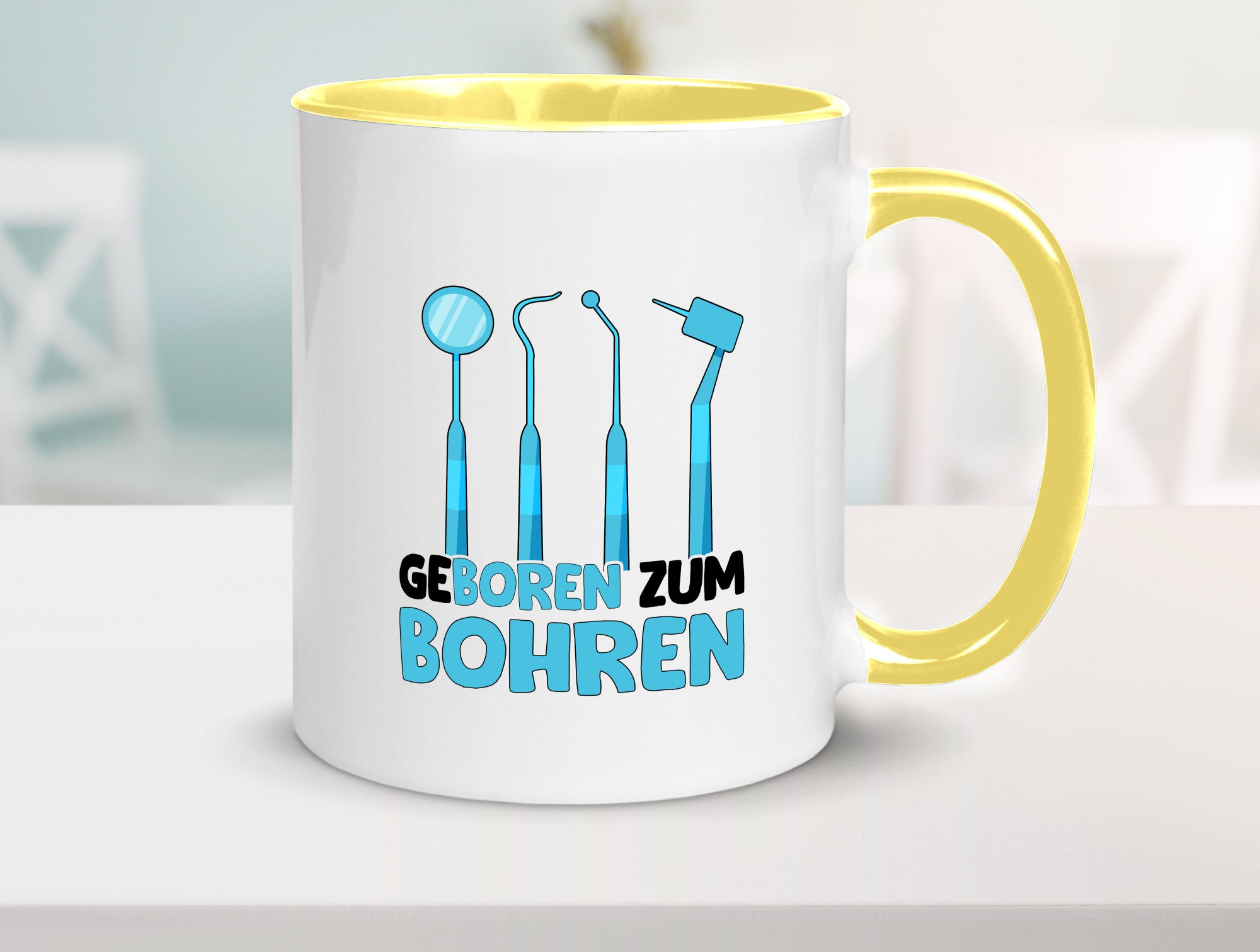 Geboren zum Bohren | Zahnarzthelferin Zahnarzt lustiger Spruch Geschenk Humor