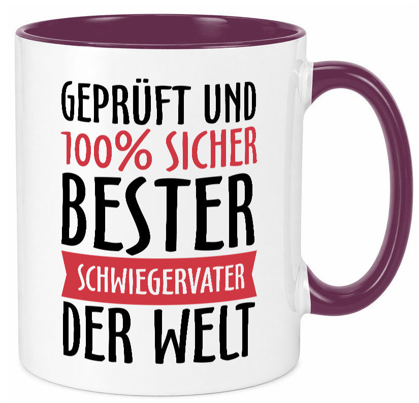 Bester Schwiegervater Geschenk Familie Geschenkidee lustiger Spruch Tasse