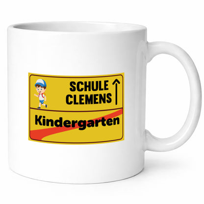 Bye Kindergarten | Schule Clemens Geschenkidee Humor Tasse