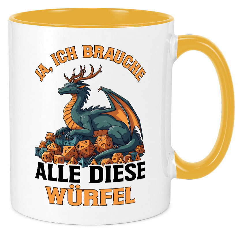 Ja ich brauche alle diese Würfel | Drache Rollenspiel v2 Geschenk Humor