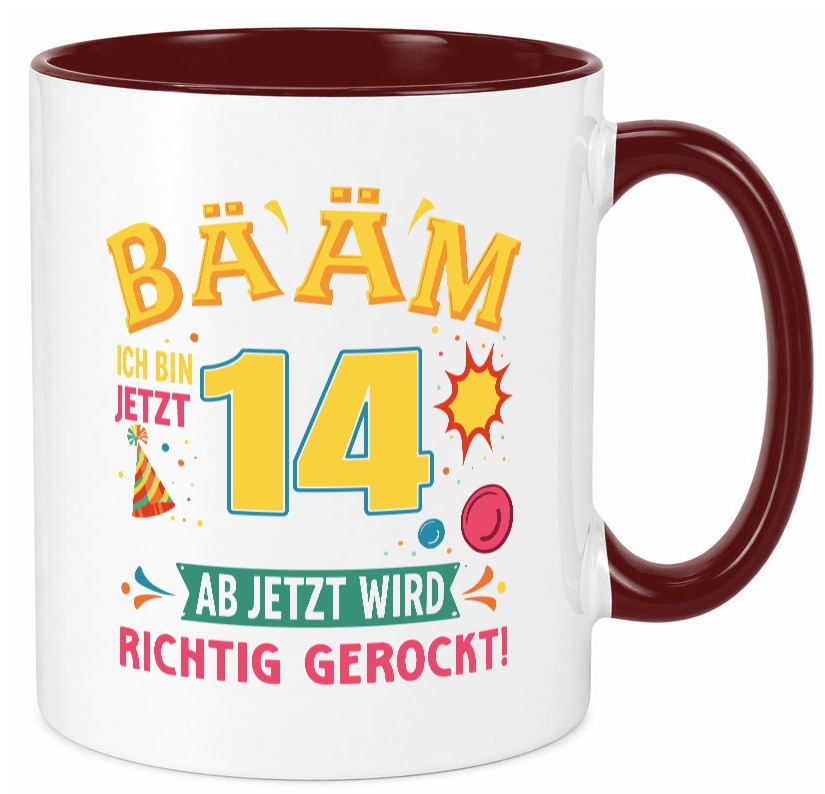 14. Geburtstag | 14 Jahre ab jetzt wird richtig gerockt lustig Geschenkidee Tasse