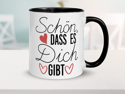Schön dass es dich gibt | Dankeschön Dankbarkeit Liebe lustig Humor Tasse