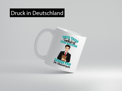 Im Universum: Sekretär | Büro Geschenkidee Arbeit Kollegen Humor Tasse