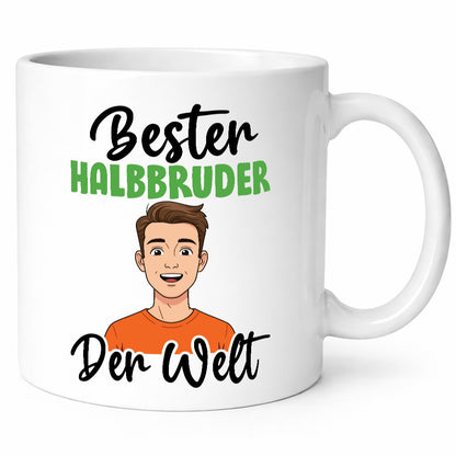Bester Halb Bruder | Stiefvater Humor Familie Geschenkidee Tasse