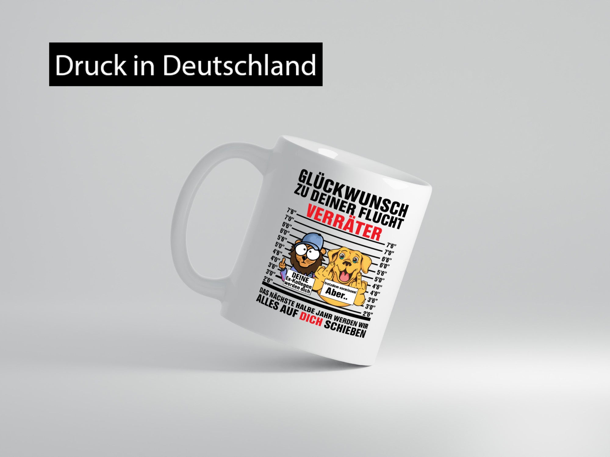 Glüchwunsch zur Flucht | Verräter Ex-Kollegen Humor Arbeit Kollegen Büro