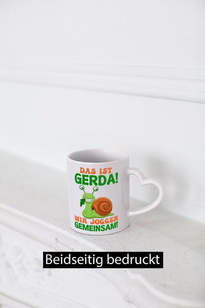 Wir Joggen gemeinsam | Sport Schnecke Humor Geschenkidee Tasse