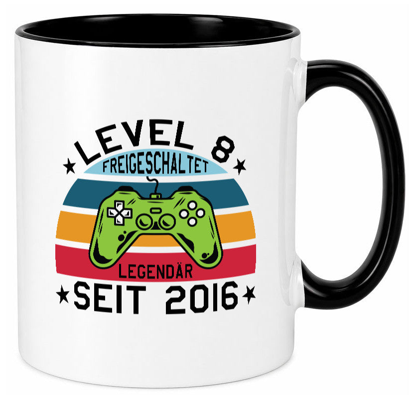 Level 8 | legendär seit 2016 Controller Geschenk Humor Geschenkidee lustiger Tasse