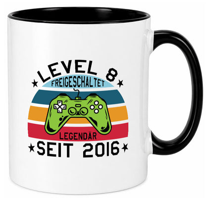 Level 8 | legendär seit 2016 Controller Geschenk Humor Geschenkidee lustiger Tasse