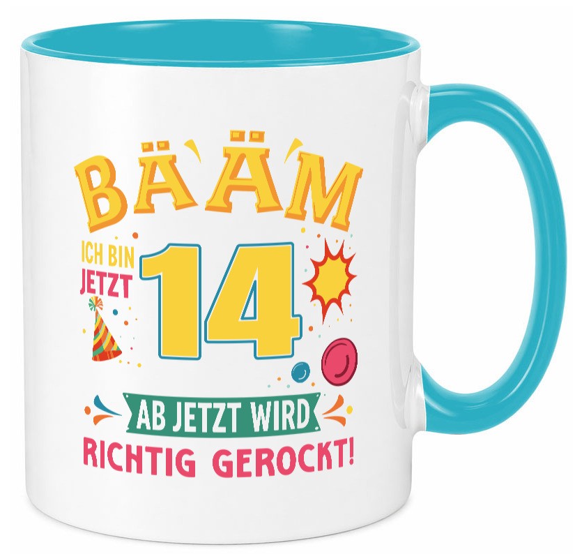 14. Geburtstag | 14 Jahre ab jetzt wird richtig gerockt lustig Geschenkidee Tasse