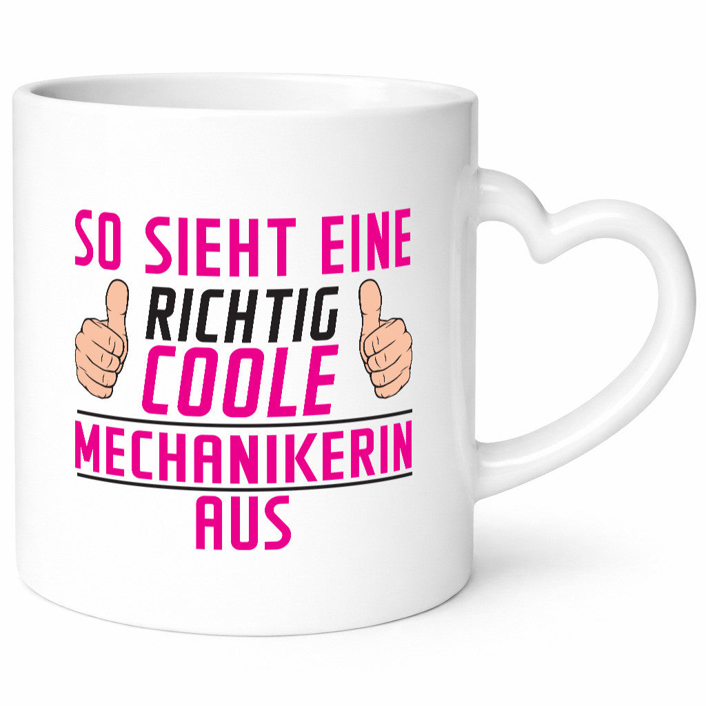 Richtig Coole Mechanikerin | KFZ lustig Humor Geschenkidee Geschenk Tasse