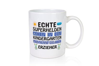 Superheld Erzieher | Tasse Kindergärtner Kindergarten lustiger Spruch Geschenk