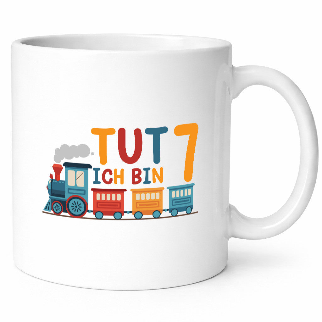 7. Geburtstag | 7 Jahre Eisenbahn Zug Junge Humor Geschenkidee Tasse