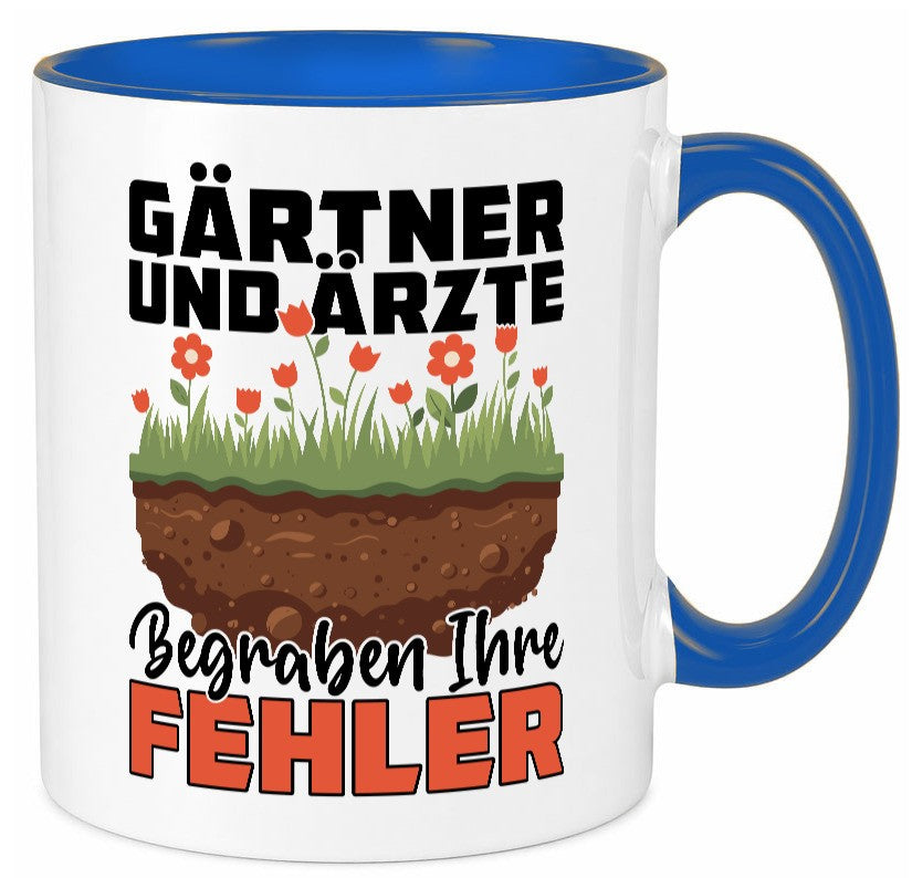 Gärtner und Ãrzte begraben ihre probleme | Humor Geschenkidee Tasse