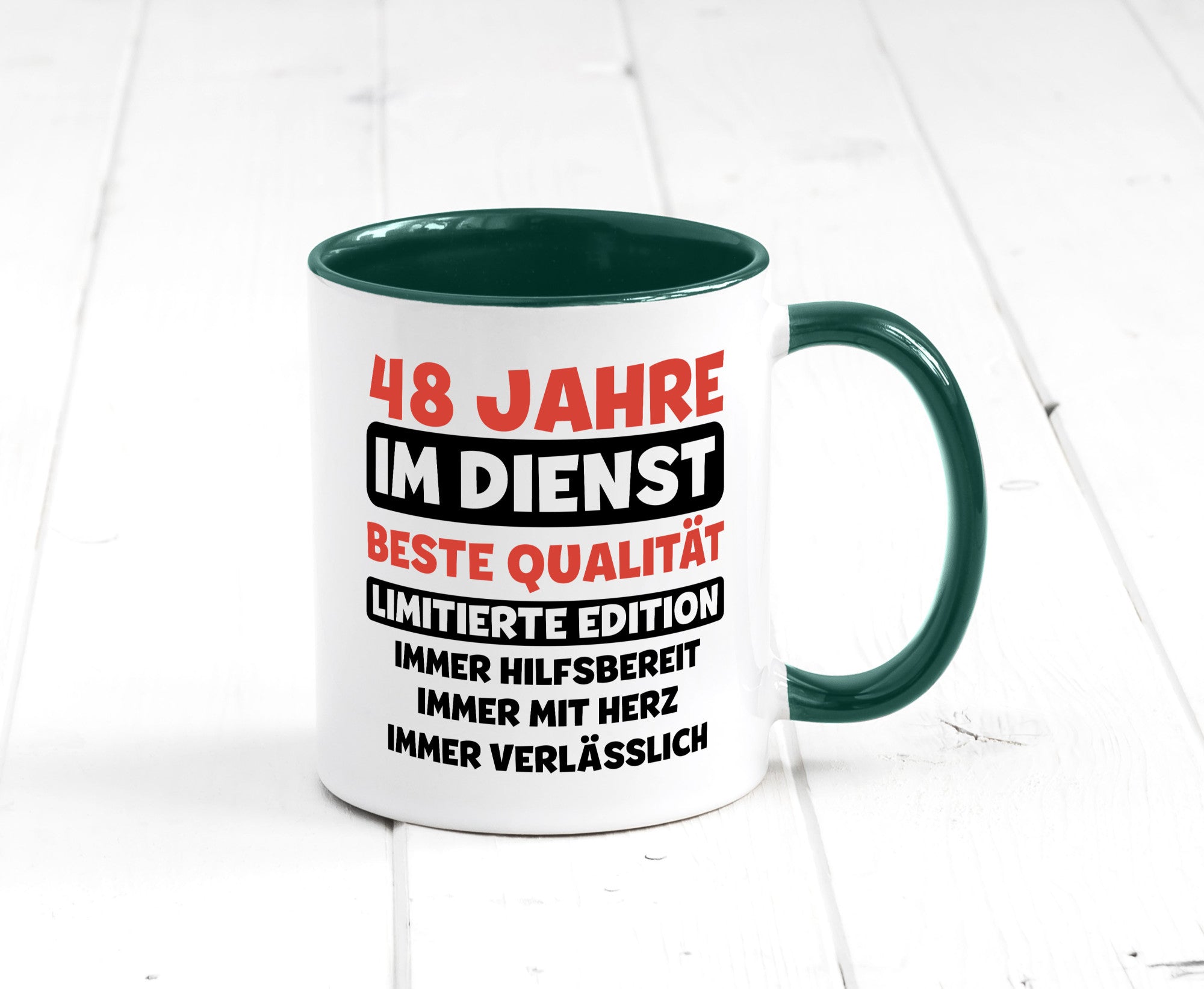 48 Jahre im Dienst | Jubiläum Arbeit v3 Humor Kollegen Büro Geschenkidee Tasse