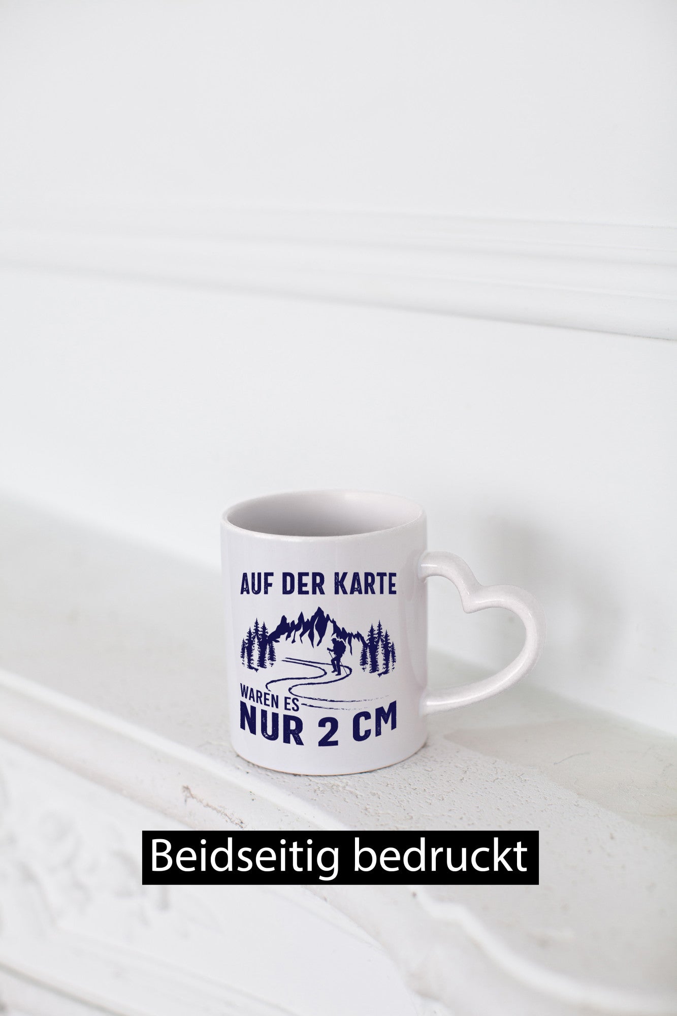 Auf der Karte nur 2 cm | Wandererf Kurve Berge lustig Humor Geschenkidee