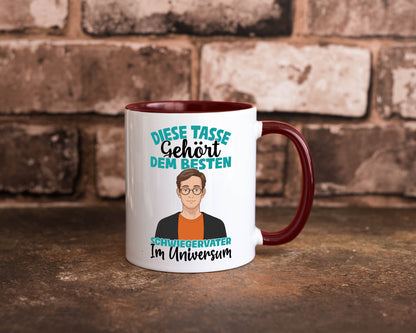Im Universum: Schwiegervater |Schwiegersohn | Beziehung Geschenkidee Familie Tasse