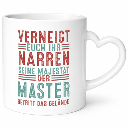 Verneigt euch: Master | Universität Student Geschenkidee Humor Tasse