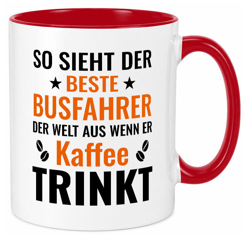 Kaffee trinkt: Busfahrer | Berufsfahrer Fahrer Geschenk Arbeit Kollegen Büro