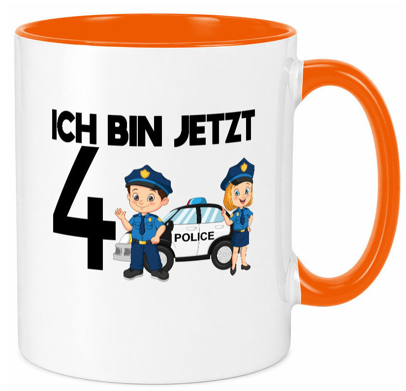 Ich bin jetzt 4 | Polizei 4. Geburtstag Jähriger Geschenk Geschenkidee lustiger