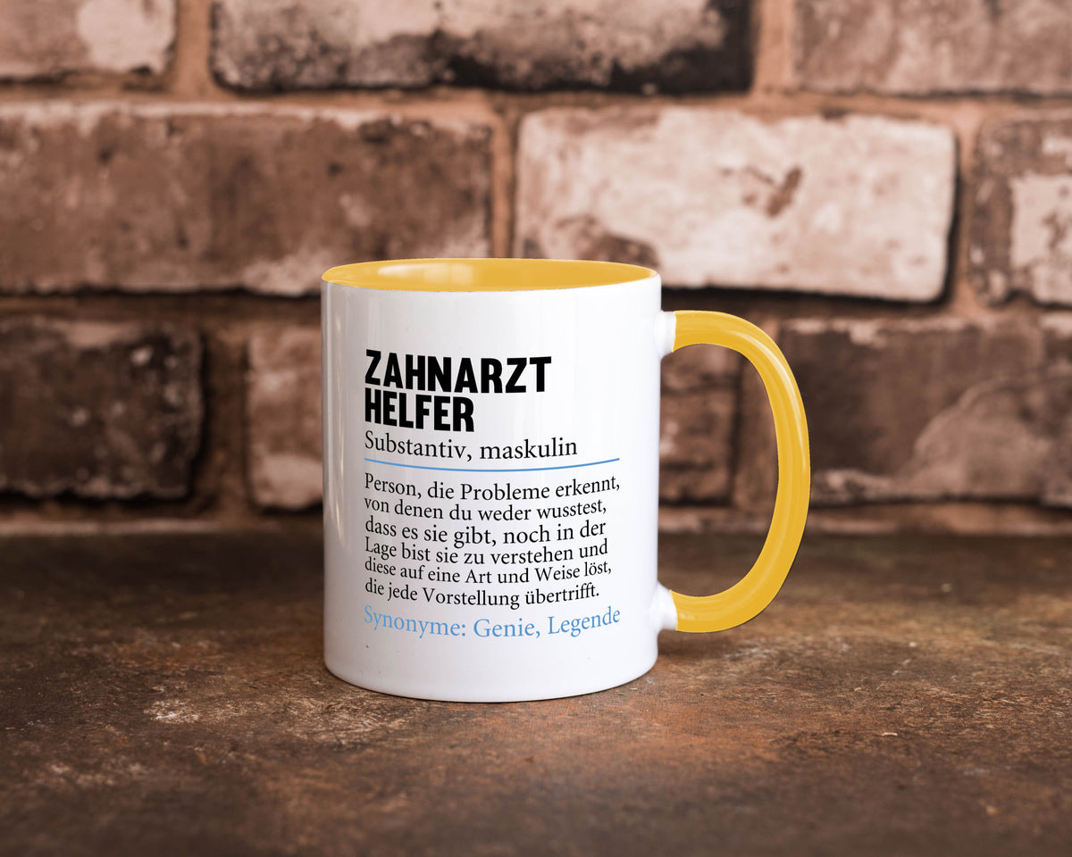Zahnarzthelfer | Spruch Humor Zahnmedizin Geschenkidee Tasse
