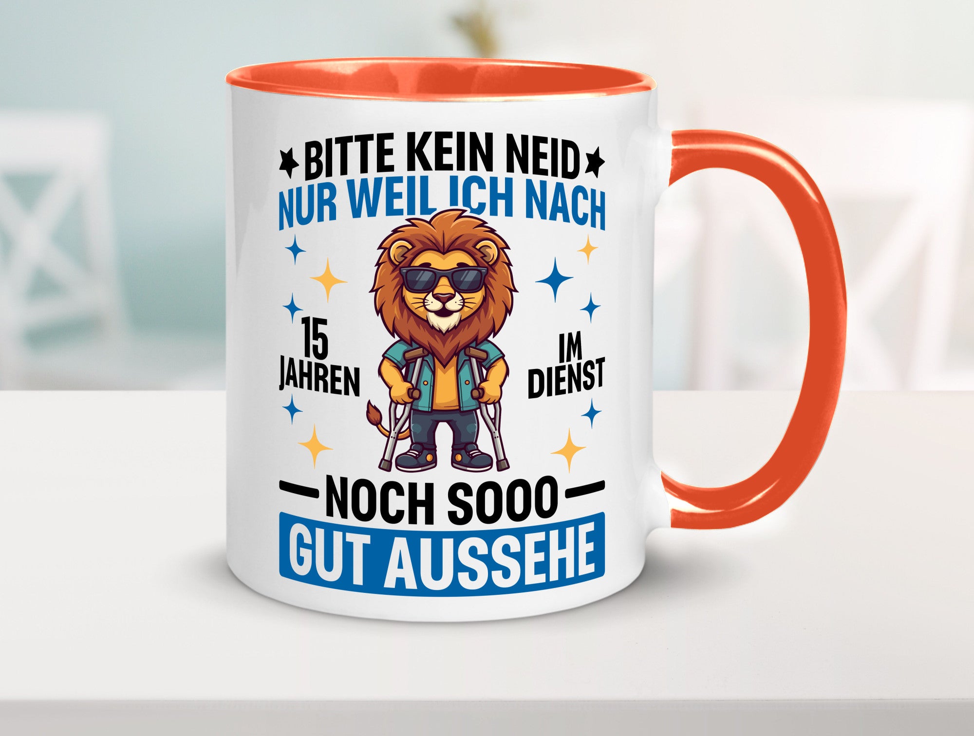 15 Jahre im Dienst | Arbeitsjubiläum Arbeit lustig Kollegen Büro Geschenk Tasse