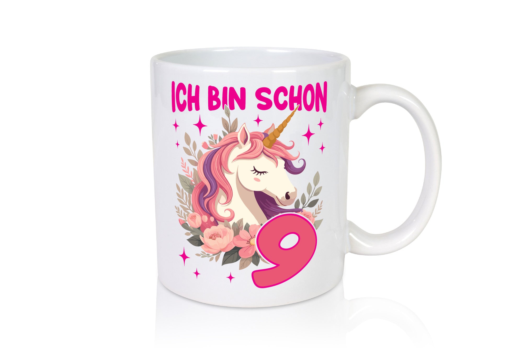 9. Geburtstag | 9 Jahre Einhorn Mädchen Geschenkidee Humor Tasse