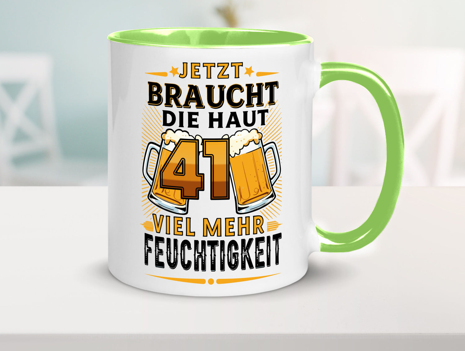 41 braucht die haut mehr Feuchtigkeit | 41. Geburtstag Geschenkidee Humor Tasse