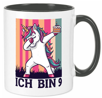 9 Geburtstag | Einhorn Damping Mädchen Humor Geschenkidee Tasse