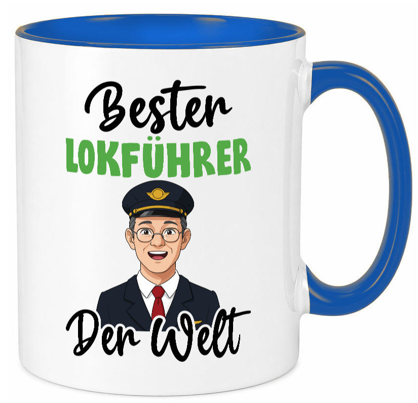 Bester Lokführer | Zug Beruf v2 Geschenkidee Arbeit Kollegen Büro Humor Tasse