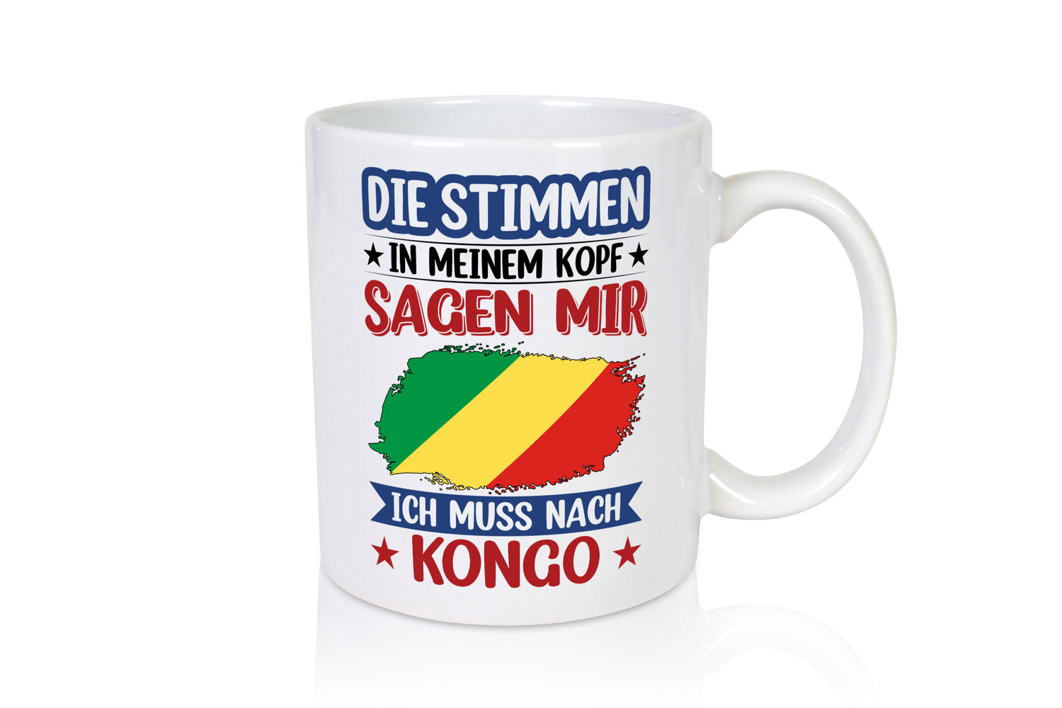 Kongo | Urlaub Stimmen in meinem Kopf Traumland Humor Geschenkidee Tasse