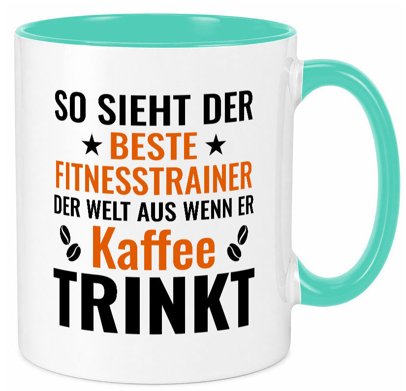 Kaffee trinkt: Fitnesstrainer | Personal Trainer Geschenk Humor Geschenkidee Tasse