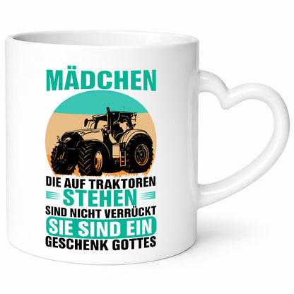 Mädchen die auf Traktoren stehen | Landwirt Bauer lustiger Spruch Geschenk