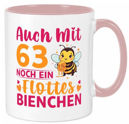 63. Geburtstag | Flottes Bienchen 63 Jahre lustiger Spruch Geschenk Tasse